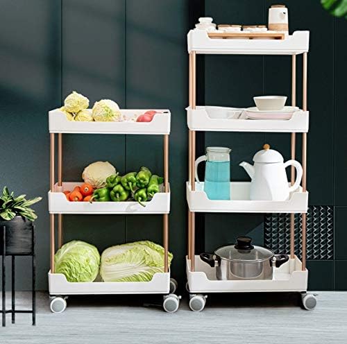 DXM. CVFG Rack Trolley Narrow Section Floor Multi-layer Book Storage Rack, Style:Three Layers