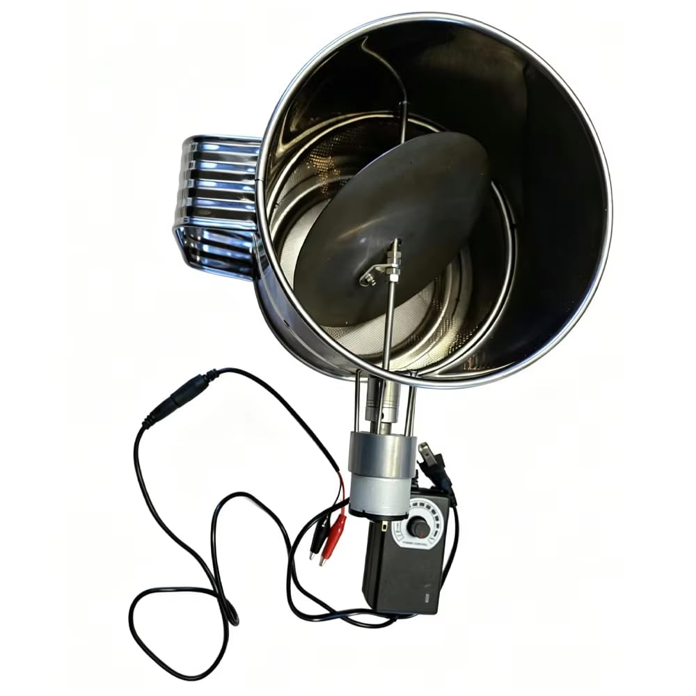 Toplionace Tamizador Eléctrico de Harina y Granos de Café de 110-220V, Tamizador de Polvo de Acero Inoxidable de Primera Calidad, Sin Atascos de Granos.