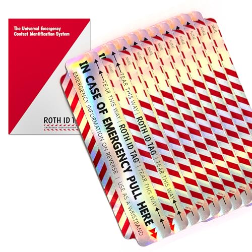 Image of Original ROTH ID TAG™ Kit | Emergency Contact Identification System for Car Seats, Red, White, Black