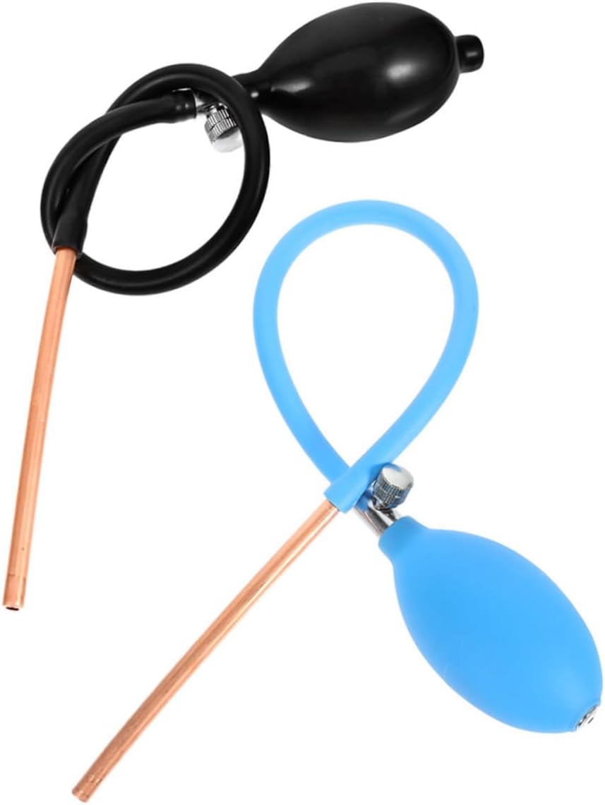 2pcs Manual Sugar Blowing Pump Sugar Blowing Tools for Fondant Decorating Candy Art Blue