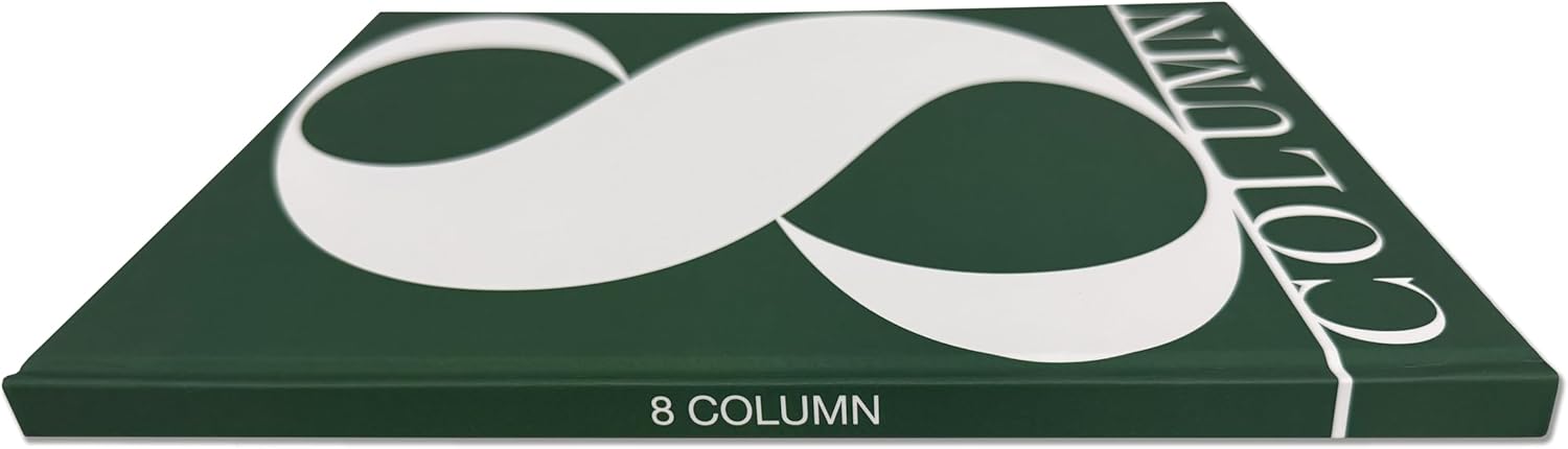 BookFactory 8 Column Book Hardbound Columnar Notebook (Eight Columns Columnar Book) Logbook - Soft Touch Laminate Hardbound, 100 Pages, 8.5'' x 11'' (Made in USA)