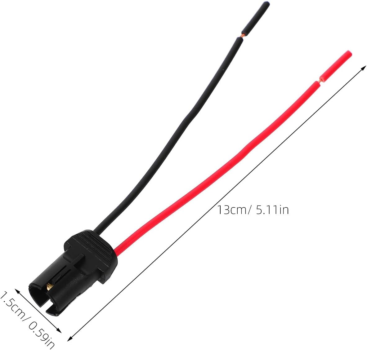 Luxshiny T10 Car Light Bulb Socket Extension Connector 2pcs Auto Lamp Holder Pigtail Plug for Instrument Panel License Plate Side Marker Lights
