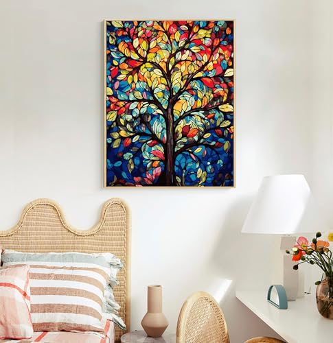 Paint by Numbers Kit for Adults- Tree of Life Adult Paint by Number Kits on Canvas for Beginners, Tree of Life DIY Acrylic Oil Number Painting Kits for Home Wall Decor Gift 16"x 20" (Without Frame)
