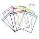 XLKJ 10 Stück Dry Erase Taschen, Reusable Dry Erase Pockets, Trocken Abwischbare Taschen Wiederverwendbar für Schul, Büro, Haushalts- und Schulbedarf Bunte 25,5 x 35,5 cm