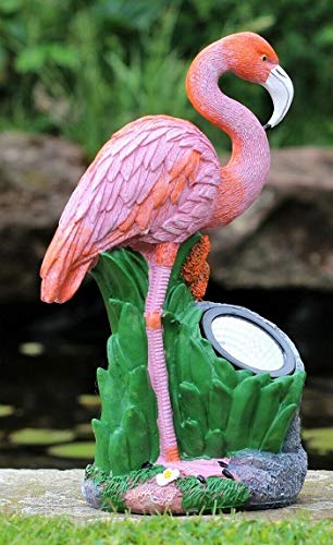 HH Home Hut Garden Ornaments Flamingo Solar Powered Flamingos Light Up LED Decor 27 cm Tall