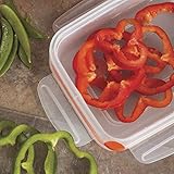 Sterilite 03211106 Ultra Seal 5.8 Cup Food Storage Container, Clear lid and base with Tangerine Accents, 6-Pack