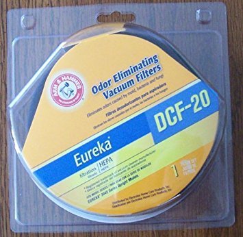 Arm & Hammer Eureka Hepa Filter DCF-20 Fits Model Series Eureka 3040 Series Upright Models Odor Eliminating Vacuum Filter