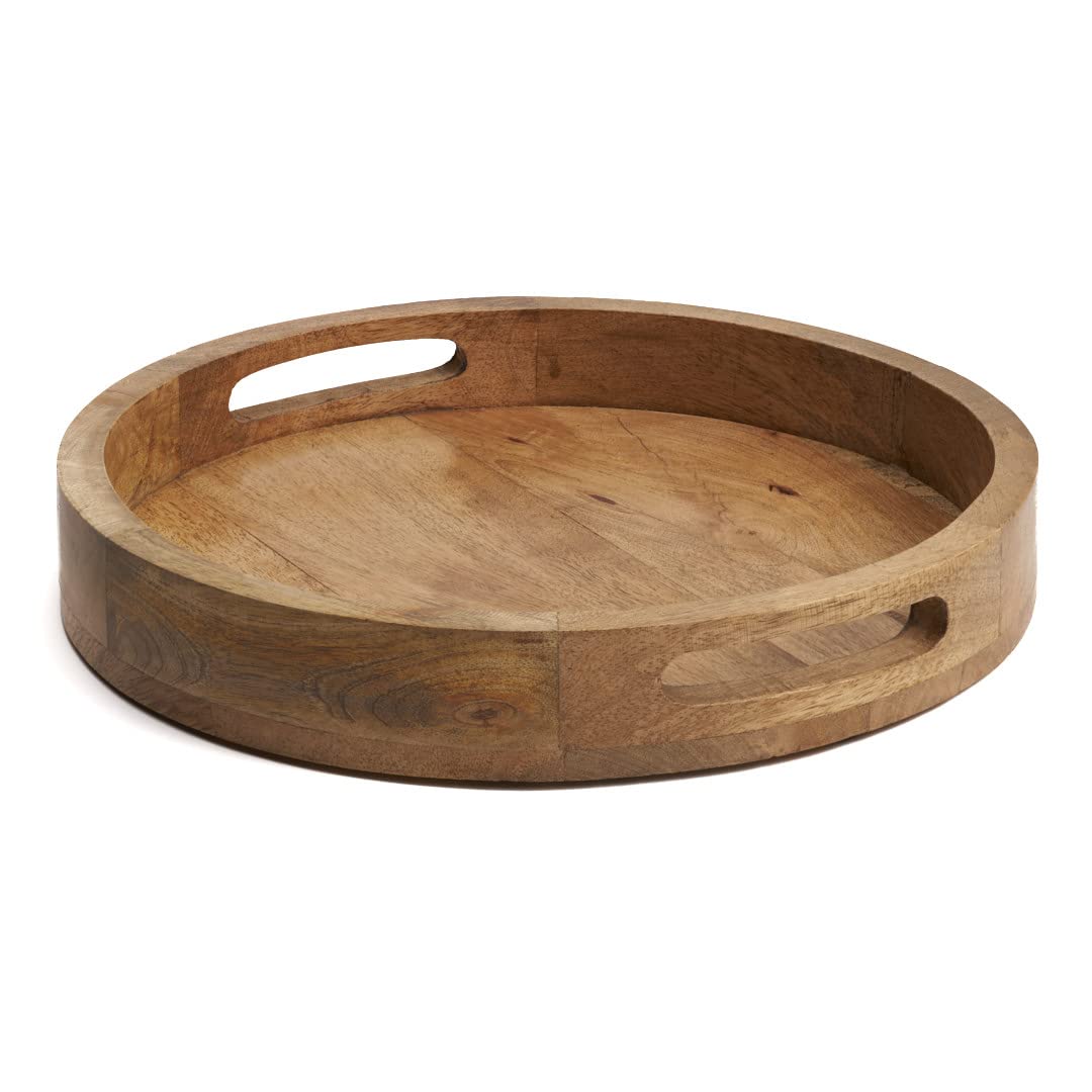 Hazelton Oaks Mango Wood Round Tray
