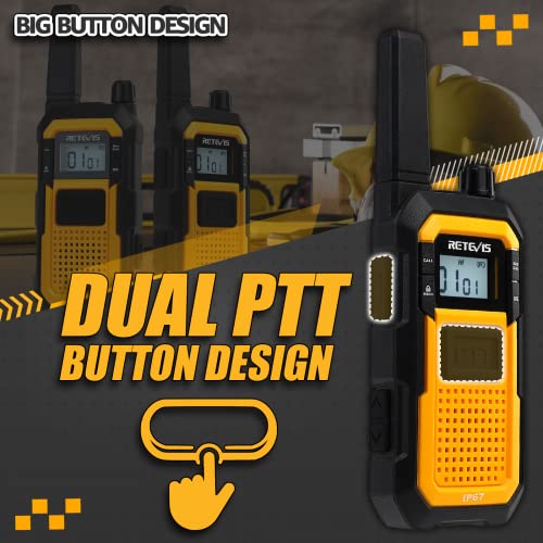 image for Retevis RB48 2 Way Radio Long Range, IP67 Waterproof Walkie Talkies Ad