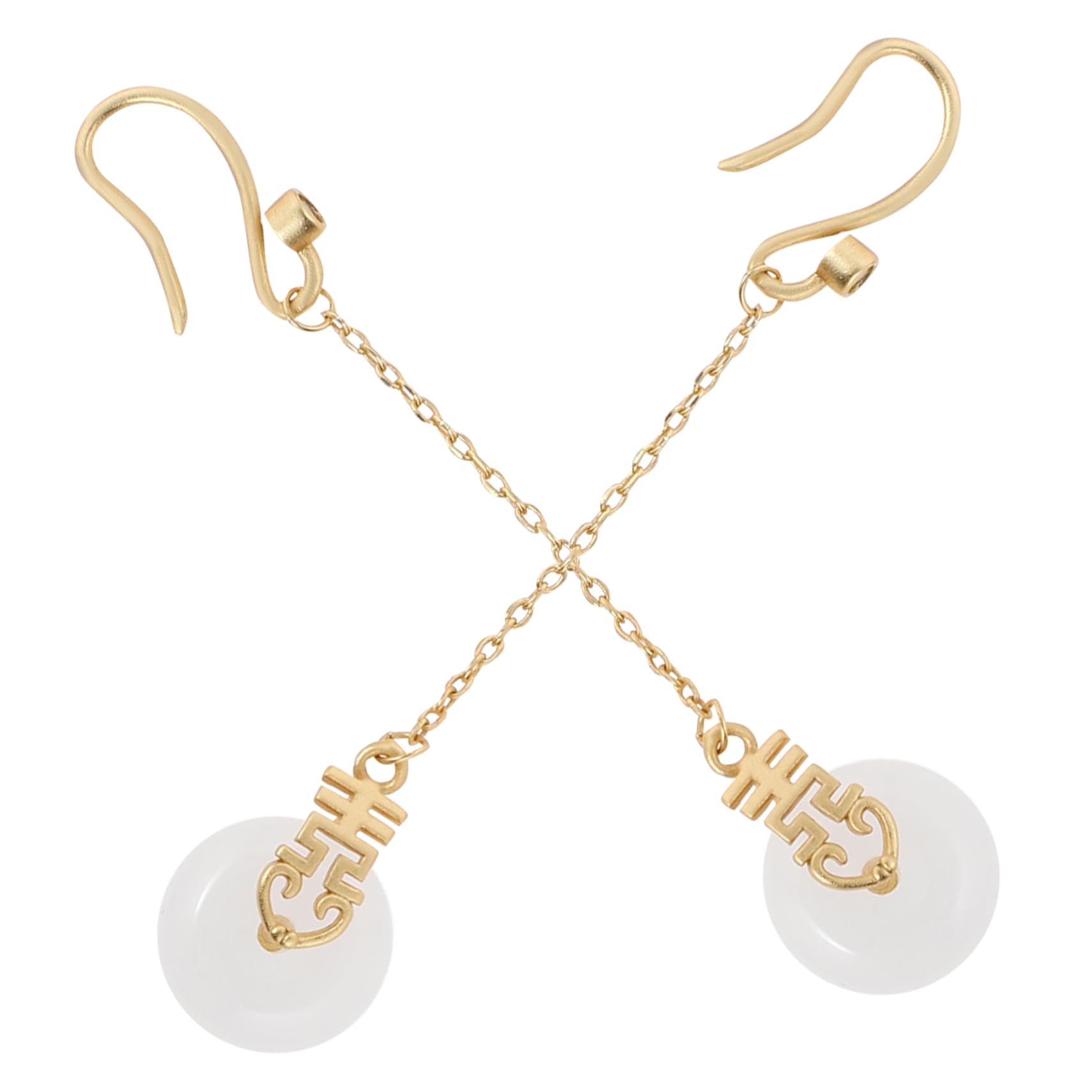 IWOWHERO1 Pair earrings jade ear studs fashion jewelry for women birthday party favors women hook Women s Jewelry jade jewelry ear jewelry imitation jade alloy Miss bead pendant