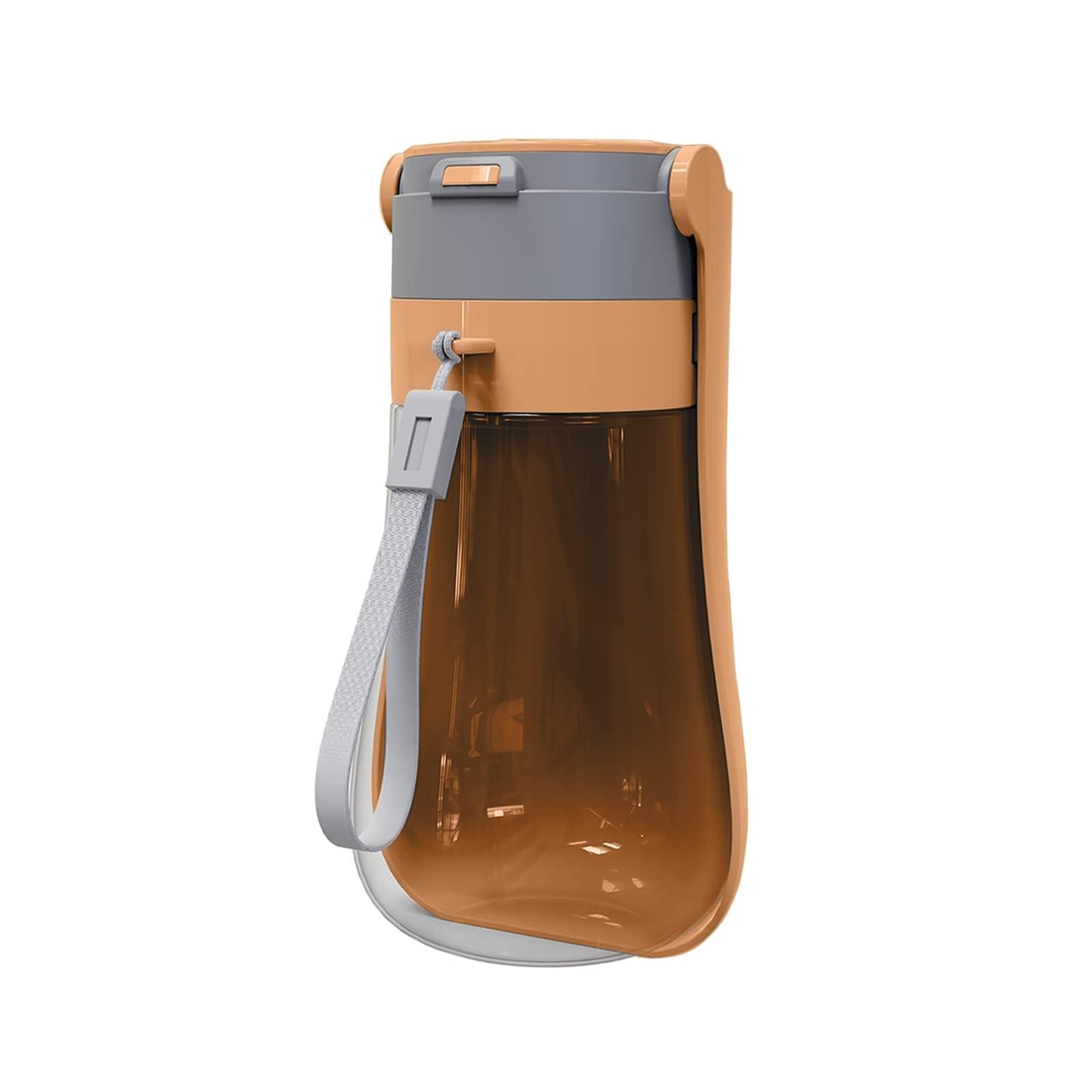 Botella de Agua Plegable para Perros para Caminar, Botellas de Agua portátiles para Mascotas de 430ml para Cachorros, dispensador de Agua para Perros pequeños, medianos y Grandes (Naranja)