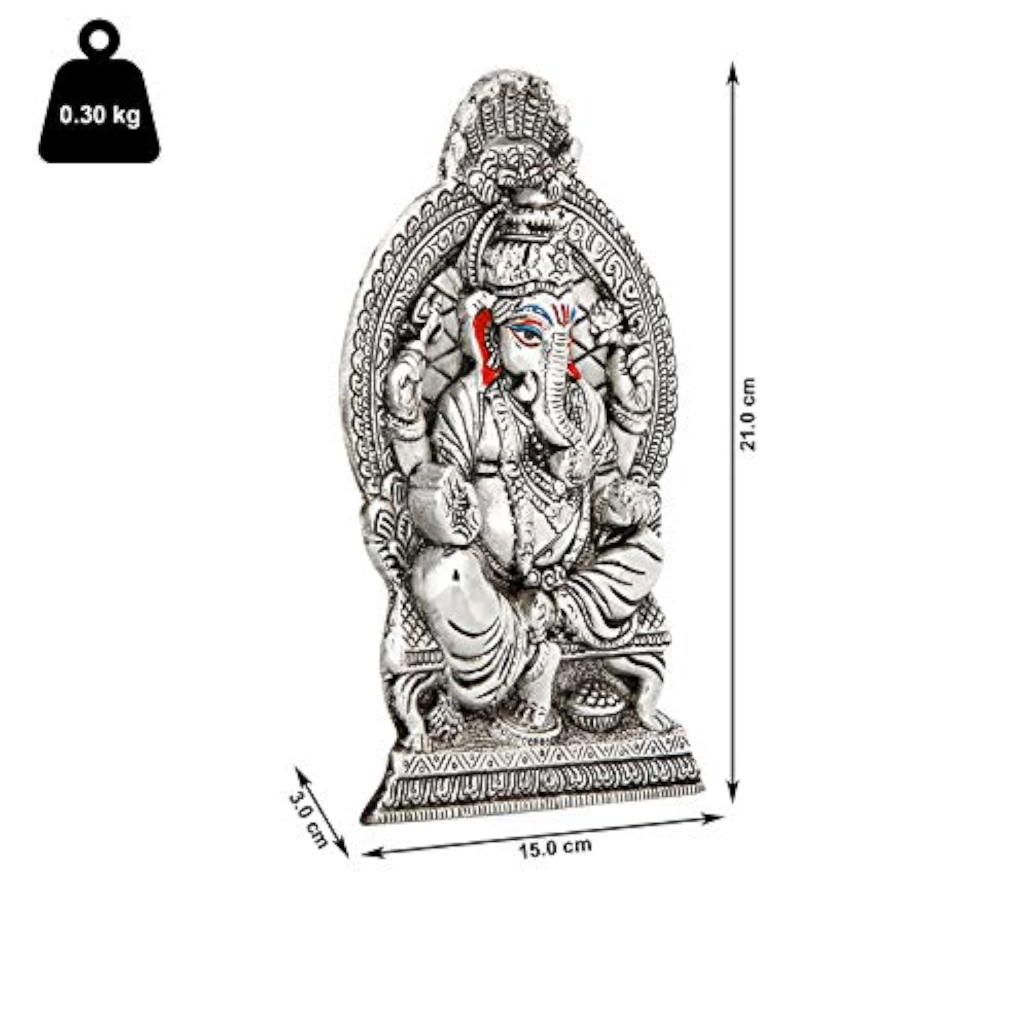 Aluminium Hand Painted Idol Mask for Wall Decor & Gifting