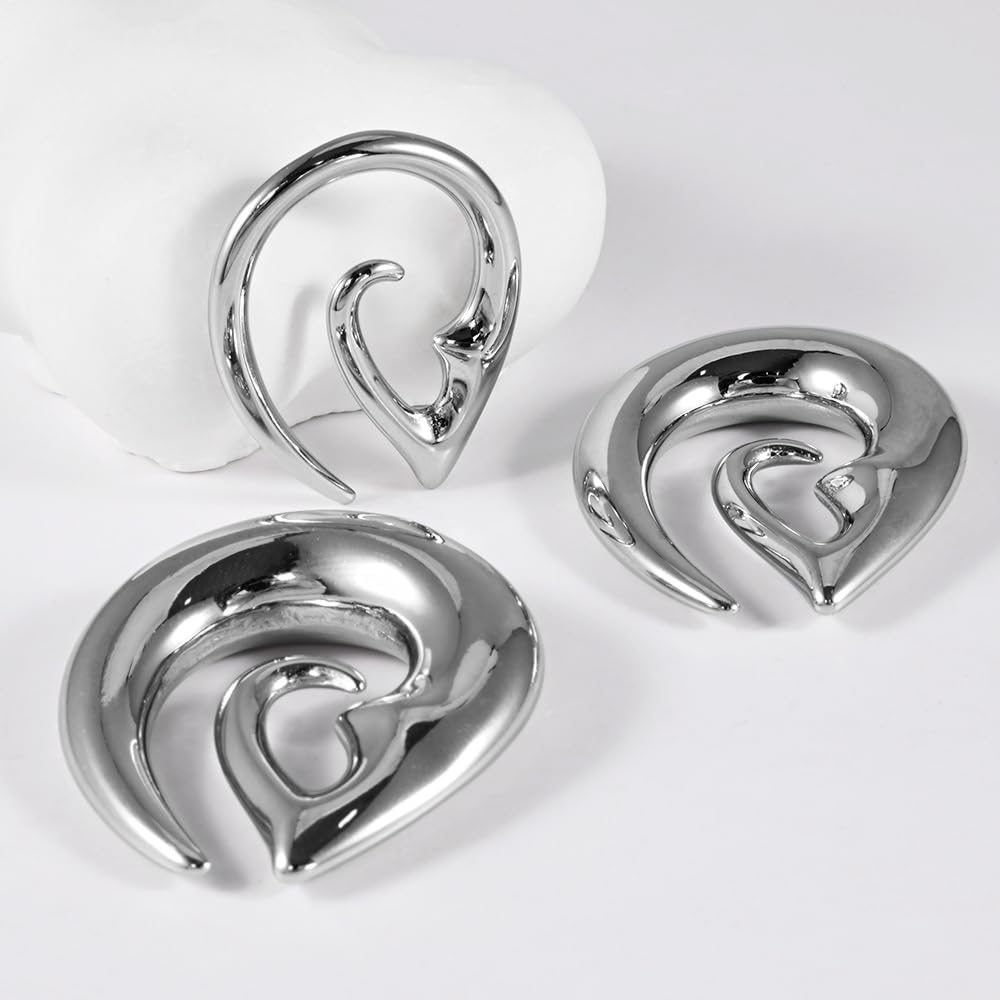 Stainless Steel Spiral Ear Tunnels Plugs Stretcher Tapers 3-10mm Ear Gauges Expanders Geometry Piercing Ear Jewelry for Women Men