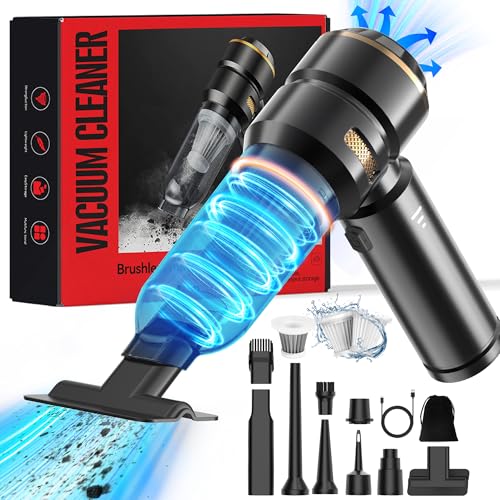 Bemkia Car Vacuum Cleaner Cordless Powerful 19000Pa Brushless Handheld Vacuum, Low Noise Portable...