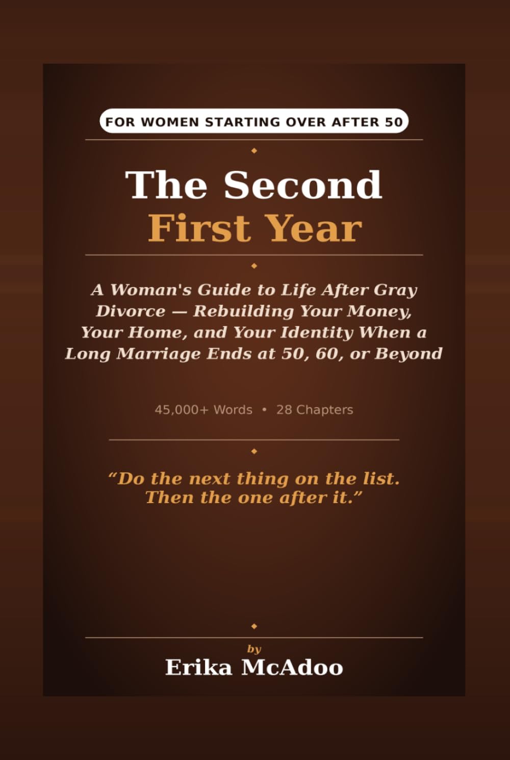 The Second First Year: A Woman's Guide to Life After Gray Divorce | Rebuilding Your Money, Your Home, and Your Identity When a Long Marriage Ends at 50, 60, or Beyond (The Midlife Chapters)