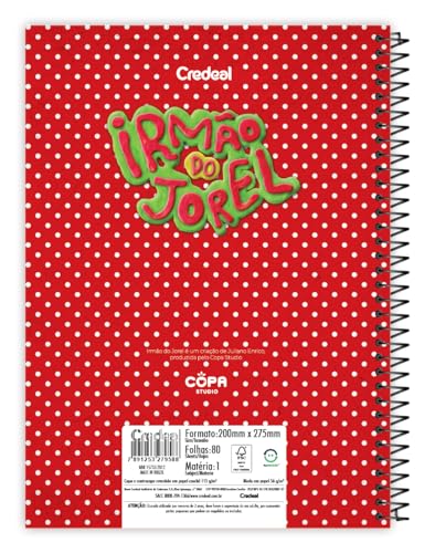 Caderno Universitario Capa Dura 1 mm 80 Folhas Irmao do Jorel Nova credeal