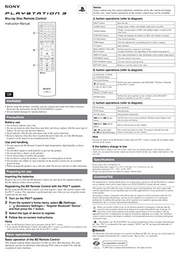 Télécommande Blu ray Disc PS3 - vue 9