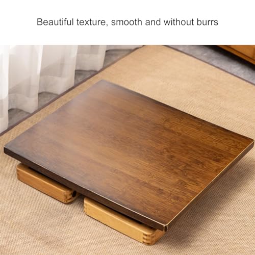 Table basse pour salon et salle à manger pliante en bois de bambou