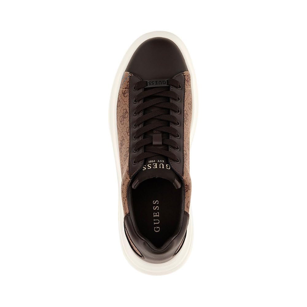 GUESS Scarpe Uomo Sneaker Elba 4G Logo Beige Brown U26GU15 FMFLBAFAB12 Taglia Scarpa: 45