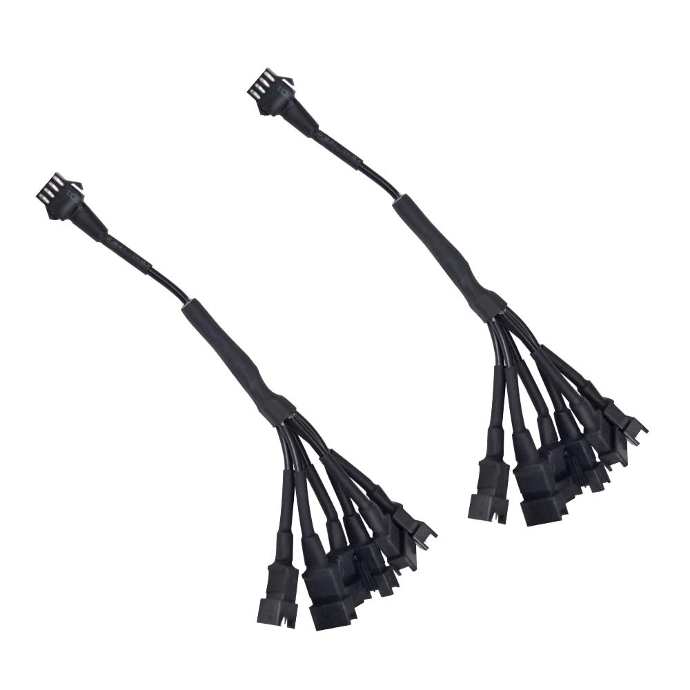 2pc 6 Way Splitter Y Cable for Use with 5050 LED SMD RGB NEON Accent Kits for LED Motorcycle ATV car Light Multi-Color Neon Strip