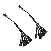 Vista 7 de 2 piezas de cable divisor en Y de 6 vías para uso con 5050 LED SMD RGB neón kits de acento para LED motocicleta ATV coche luz multicolor tira de neón