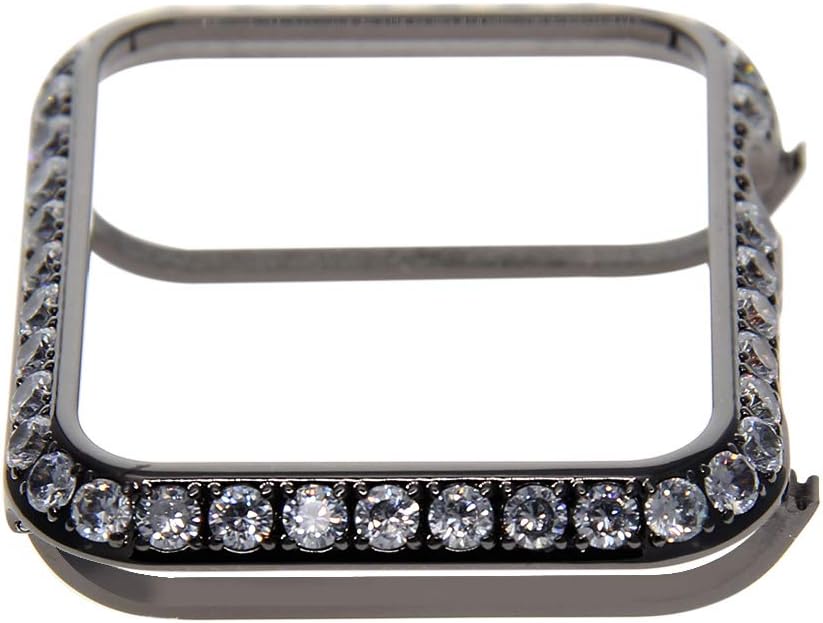 Callancity 38mm Big Size Bling Rhinestone Diamond Case Crystal Bezel Face Cover Compatible with Apple Watch Series 3/2/1