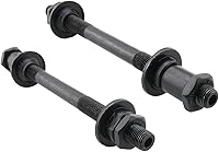 Vista 3 de ZRM&E Ejes de acero duradero, kit de eje delantero y trasero, kit de eje delantero y trasero, cubo de bicicleta de liberación rápida, 4.252 in