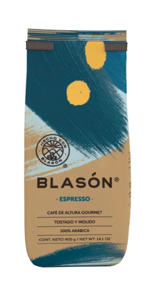 Cafe Blason Espresso Ground Coffee from Mexico - 14.1 oz / 400 gr