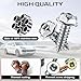 LivTee Rustproof License Plate Screws for Securing License Plates Frames and Covers on Cars and Trucks, 4 Sets Premium Stainless Steel Self Tapping Mounting Bolts, Silver