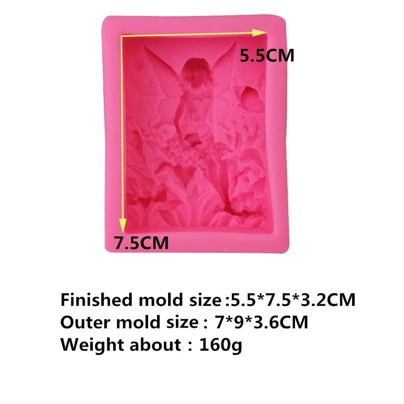 2 Stück Engel & Fee Silikonformen | Für Seife, Kerzen, Harz & Backen | 3D Blumenformen DIY Basteln