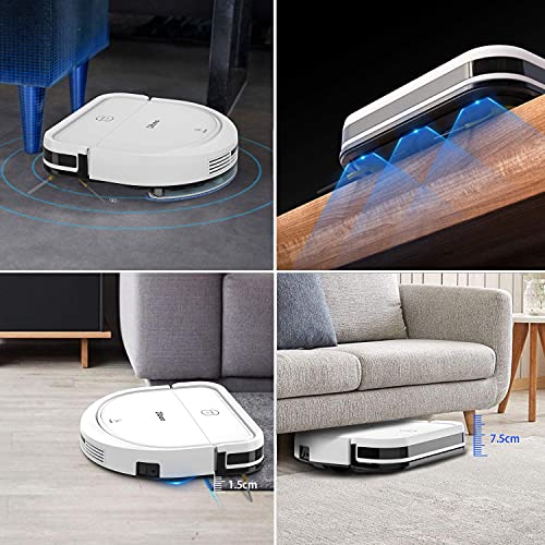 dibea Aspirateur Robot Navigation Intelligente avec Fonction d'essuyage Gyroscope Sols Durs Poils d'animaux 60dB Silencieux Auto-Chargement Anti-Chute Anti-Collision D500-A Plus - Image 7