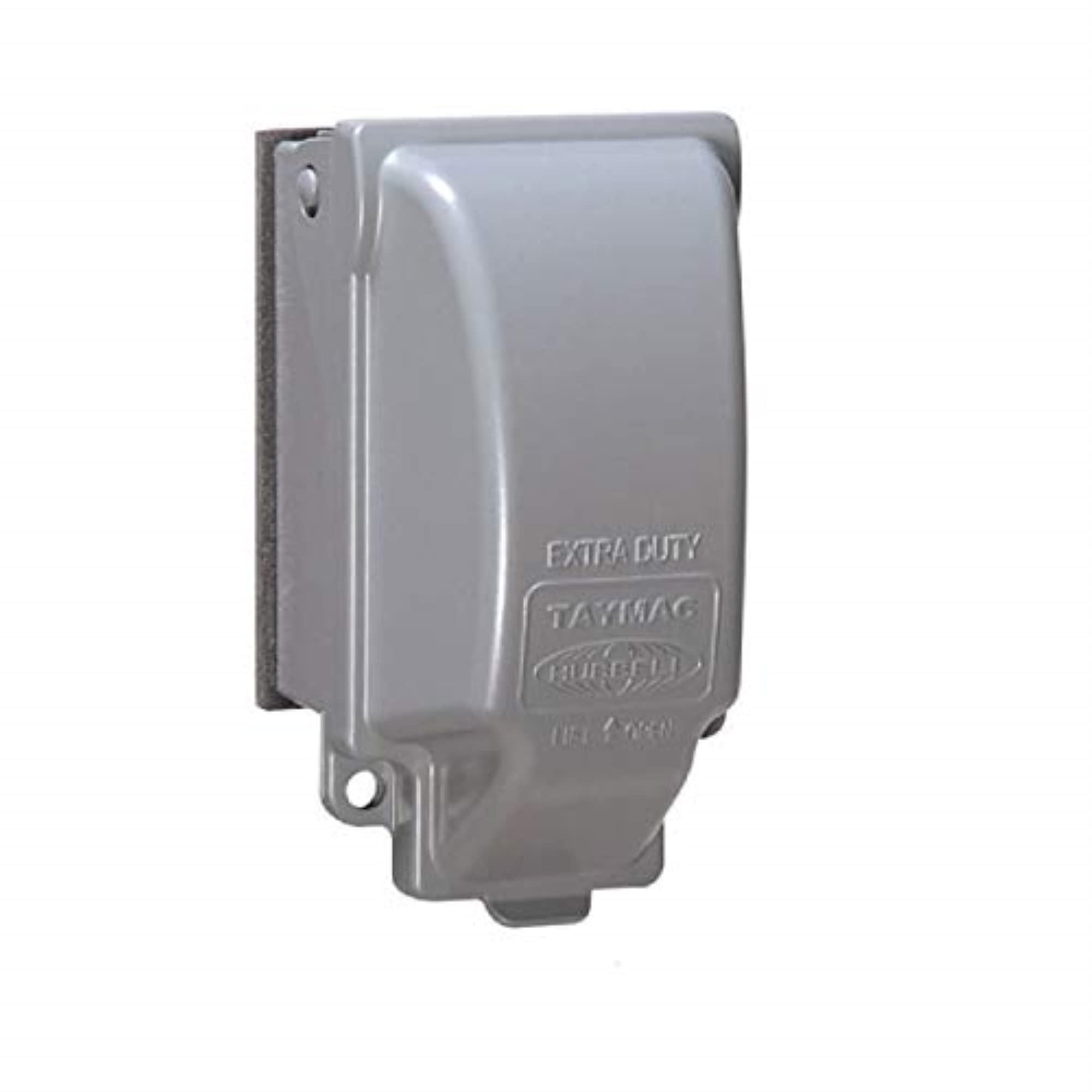 TayMac MX3200 RaynGuard Extra Duty Metal Weatherproof in-Use Cover, 1-Gang, Gray, 3.55 x 3.37 x 6.12 inches