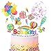 Schulanfang Tortendeko Einschulung, Schulkind Kuchen Deko mit Konfetti Ballon, Schulanfang Cupcake Topper Dekorationen für Junge Mädchen Geschenk Schulanfang Party Deko