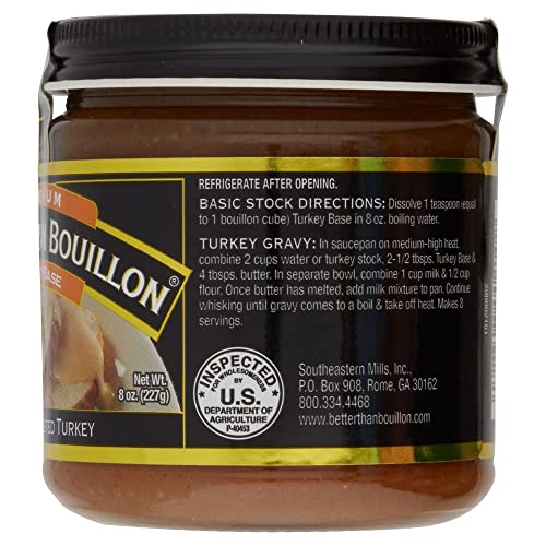 Better Than Bouillon Premium Turkey Base, Made with Roasted Turkey, 38 Servings Per Jar (8 Ounce (Pack of 1)) - Thumbnail 4