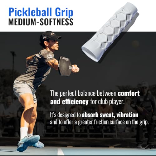 Pickleball Paddle Grip - 5.25in - Regular Feel - Supports Tennis Elbow, Enhances Grip Strength, Reduces Vibration with Finger Support and Anti-Sweat Design3