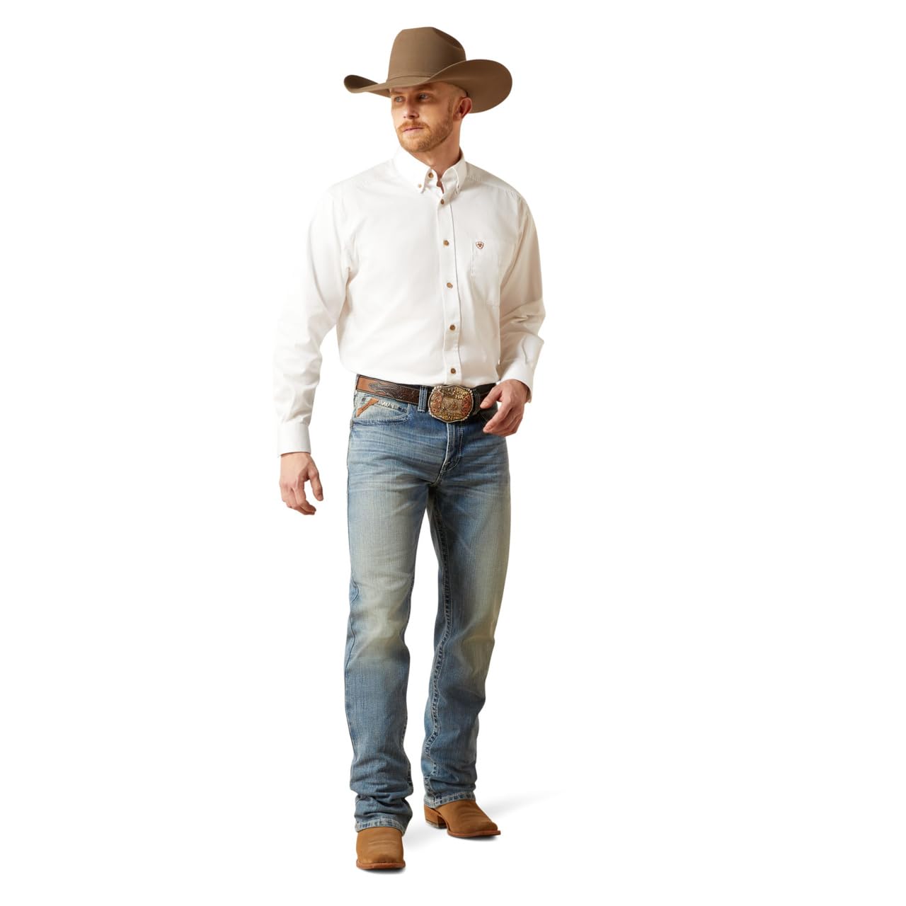 ARIAT Solid Twill Classic Fit Shirt Camicia Uomo (Pacco da 1)