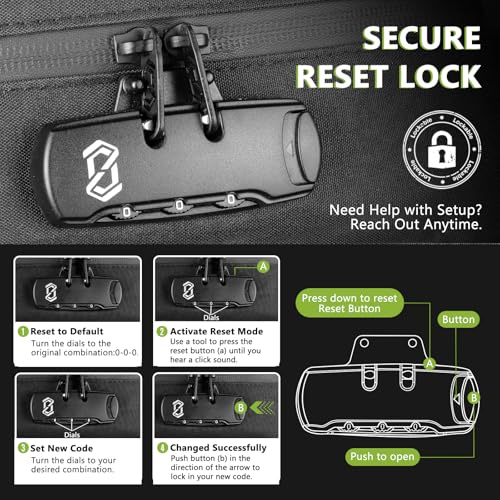Image of OZCHIN Smell Proof Bag with Combination Lock File Organizer Case Container Medicine Odorless Storage Lock Box Great Gift for Friend (Pink 1, M)