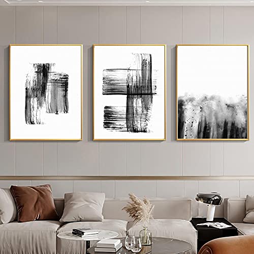 Peinture sur toile abstraite pour habiller un grand mur vide x3