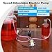 Food Grade Electric Water Transfer Pump 100-240V With Speed Adjustable for Ice Maker,Coffee Machine and Water Cooling,Auto Siphon Self Priming Pump for Bottling Home brew Wine,Beer and Kombucha,2L/Min