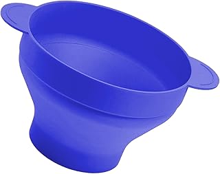 Dinchaakuarry - Cuenco para palomitas de maíz para microondas, palomitas de maíz con asas, contenedor de alimentos plegable multifuncional resistente al calor para el hogar, fiesta