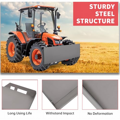 Image of ECOTRIC 3 /8 inch Skid Steer Attachment Plate Universal Quick Attach Mount Plate
