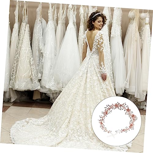 BESTYASH Rose Gold Bridal Waistband Floral Crystal Belt for Wedding Dresses Handmade Rhinestone Sash Accessory for Bridesmaids and Formal Occasions Beading Dress Belt for Memorable Photos4