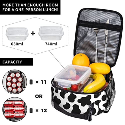 Cow Portable Lunch Bag Reusable Insulated Thermal Lunch Tote Box For Women Men Adults Kids Work Travel Picnic #TOP3