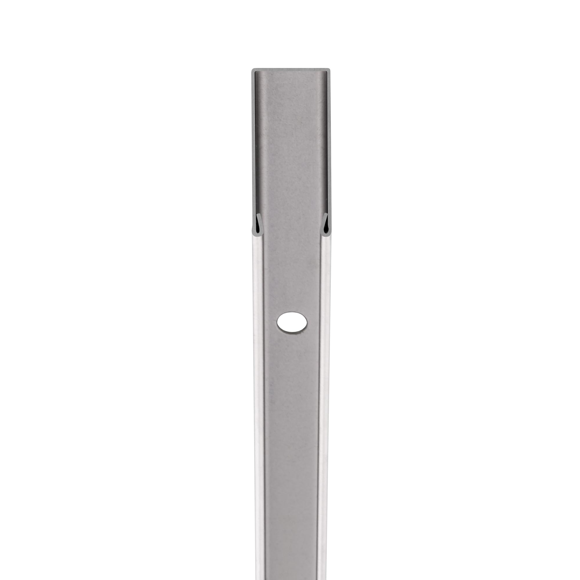 Perfil de Pared de Acero Inoxidable con Perforación para Mamparas de Ducha de 10 mm | Modelo U de 200 cm | Montaje Fácil y Seguro | Tornillería FISCHER Incluida