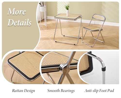 platzsparend gefaltet. - Detailansicht von Ya-Home Klappbarer Tisch Stuhl Set Test – Dealfoxx.de