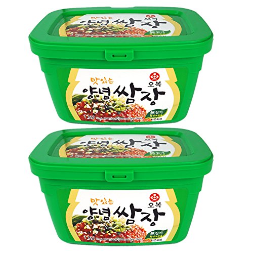 Korean Seasoned Soybean Paste Ssamjang Mild Spice Dipping Sauce for KBBQ, Vegetables, Lettuce Wraps 쌈장 - 500g (Pack of 2)