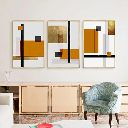 CLJKDX Abstract Sofa background Wall Canvas Painting Modern Poster and Print Wall Picture For Living Room Kitchen Bedroom Decoration-60 * 70cm*3PCS (No Frame)