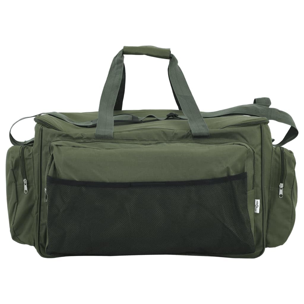 Angeltasche Wasserdicht Dunkelgrün Oxford-Gewebe mit isolierender Trennwand, 600D Oxford-Gewebe mit PVC-Beschichtung, viel Stauraum für Angelzubehör, inklusive wasserdichter