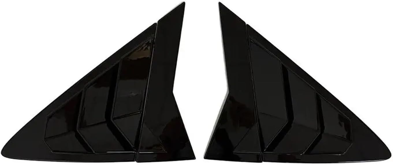 for Hyundai Verna Sedan 2010-2016 Car Rear Louver Window Side Shutter Cover Trim Sticker Vent Scoop ABS Carbon Fiber Accessories(Carbon)