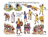 David and Goliath Felt Figures for Flannel Board Bible Stories-precut